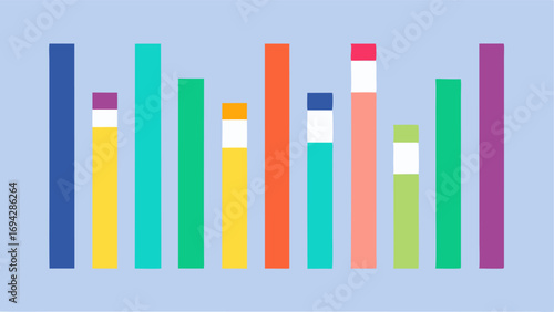 Bar Chart A colorful vertical bar chart displaying the levels of various epigenetic markers for a single patient across multiple time points with clear differentiation through