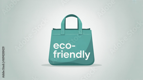 Eco friendly reusable shopping bag vector design for sustainable lifestyle concept art