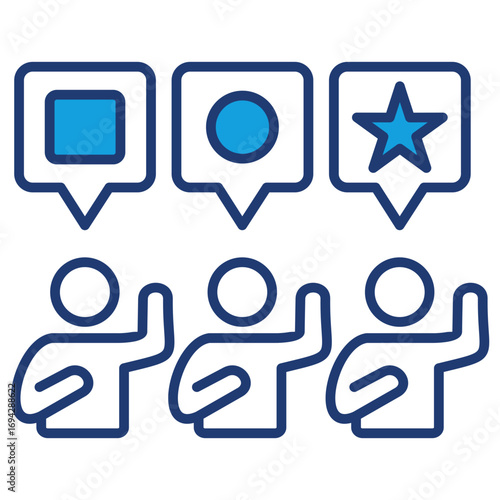 Ethnicity Blue Icon