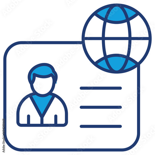 Citizenship Blue Icon