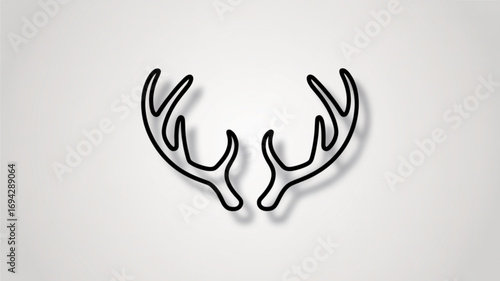 Download deer antlers vector art illustration for hunting and wildlife designs free svg