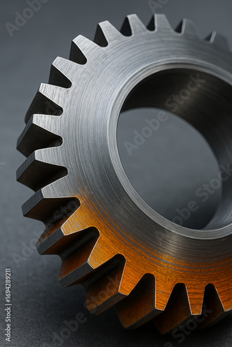 metal gears on a white