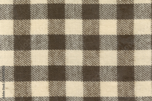 Brown and Beige Gingham Fabric Texture