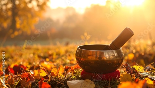 Autumnal singing bowl