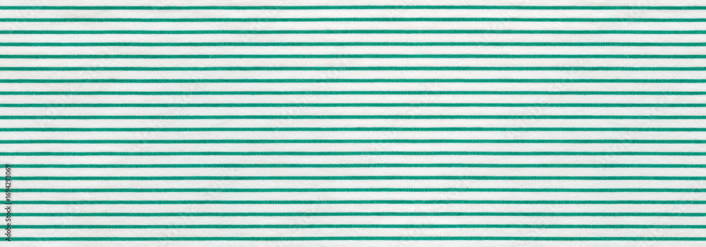 Fototapeta premium Green and White Striped Fabric Texture