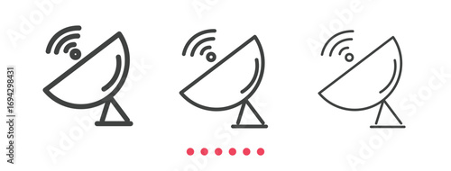 GPS signal icon. Thin line icon vector