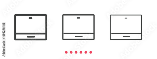 Tablet icon. Thin line icon vector