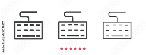 Keyboard icon. Thin line icon vector