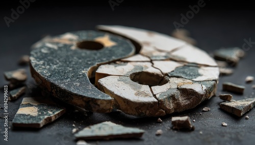 Plakat Broken Yin Yang symbol