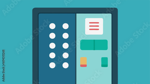 Elevator Control Panel An illustration of an elevator control panel that features large tactile buttons and braille labels showing accessibility for visually impaired individuals.