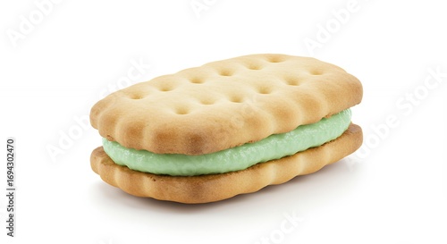 Sandwich cookie isolated on white background close up
