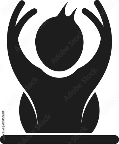 Ovation silhouette icon vector on white background 