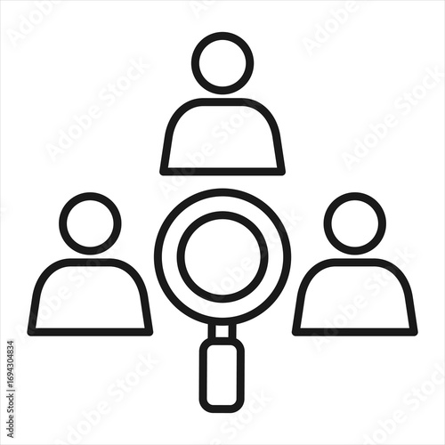 Recruitment Process Outline Icon Vector Illustration
