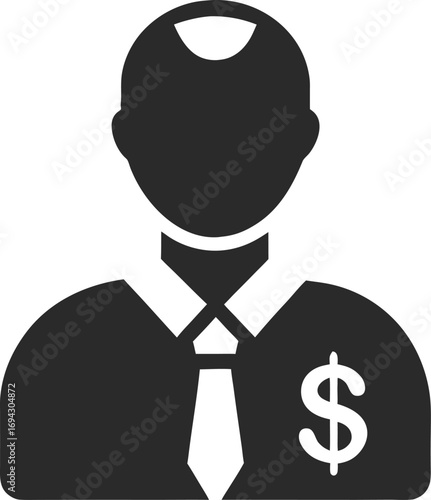 Salary silhouette icon vector on white background 