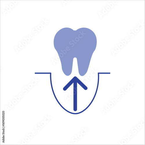 tooth extraction icons. colored vector simple
