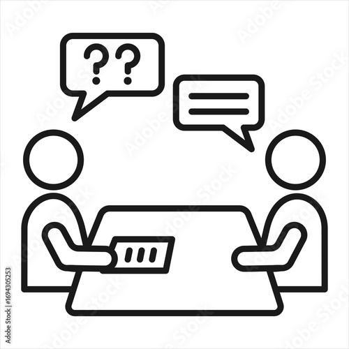 Counseling Outline Icon Vector Illustration