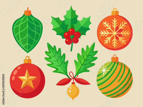 christmas background with christmas balls