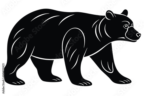 bear walking vector icon