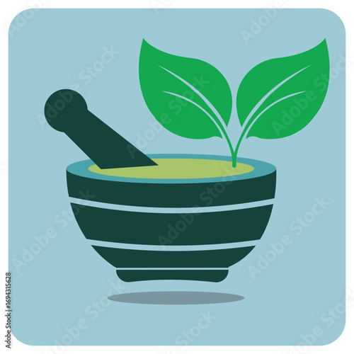 Leaf with medicine picker inside