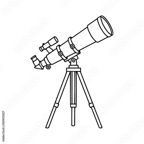 Astronomy Telescope on Tripod Stand