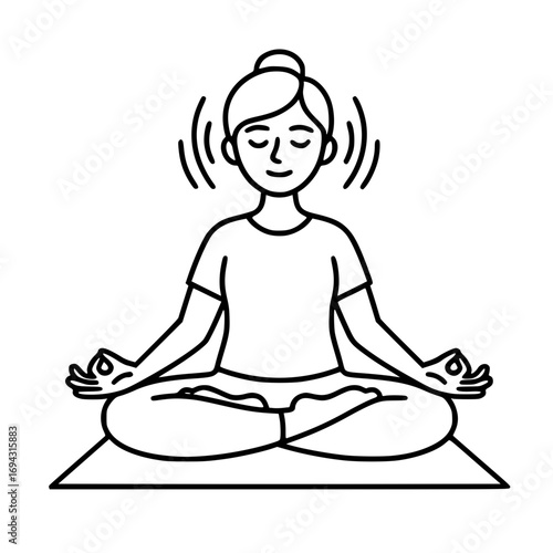 Woman Meditating in Lotus Pose