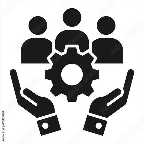 Workplace Culture Glyph Icon Vector Illustration
