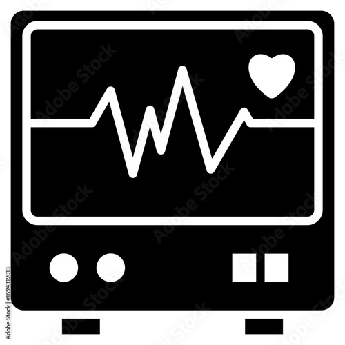 Health Tech Glyph Icon