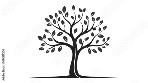 Elegant Tree Silhouette Nature's Symbol of Growth and Life
