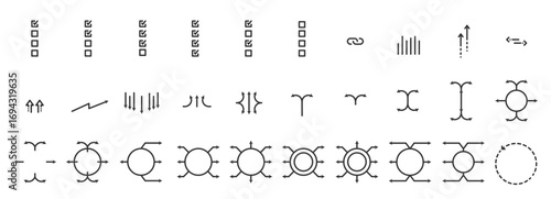 arrow icon sign line , arrow, diagram, select ,elements infographic vector