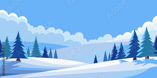 vector graphics, landscape, sky, clouds, forest, mountains, stream, snow, ice, trees, bushes, pine needles, thawed patches, snowdrifts, fjords, meadows, glades, wind, freshness
