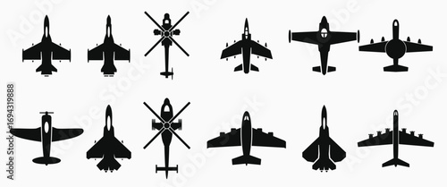 Set of  avion vector illustration