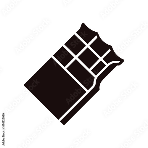 Chocolate bar chocolate cake and black and white book vector illustration