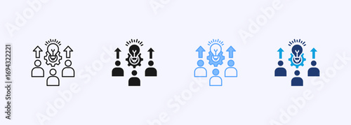 Leadership Development Icon Collection Set Multiple Style