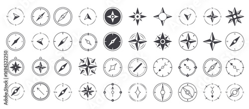 compass rose navigation cartography travel explore equipment vector illustration