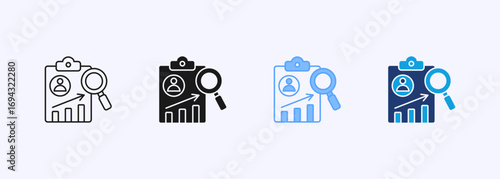 Performance Review Icon Collection Set Multiple Style