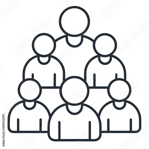 user group ,illustration outline isolated on white background