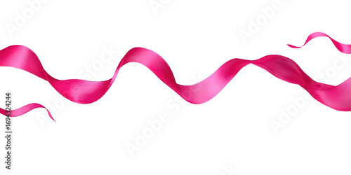 Pink Ribbon Waving blur 1a1e7b665965 isolated on a transparent background