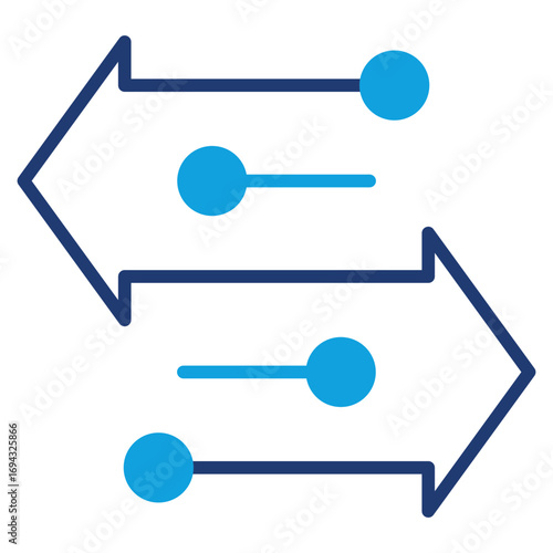 Migration Flat Blue Icon