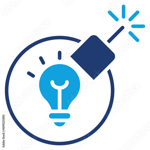 Disruption Flat Blue Icon