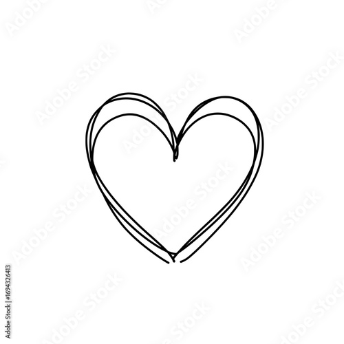 Heart Shape Outline Illustration
