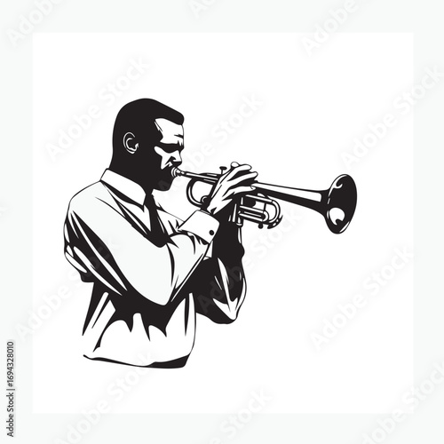 man playing trumpet