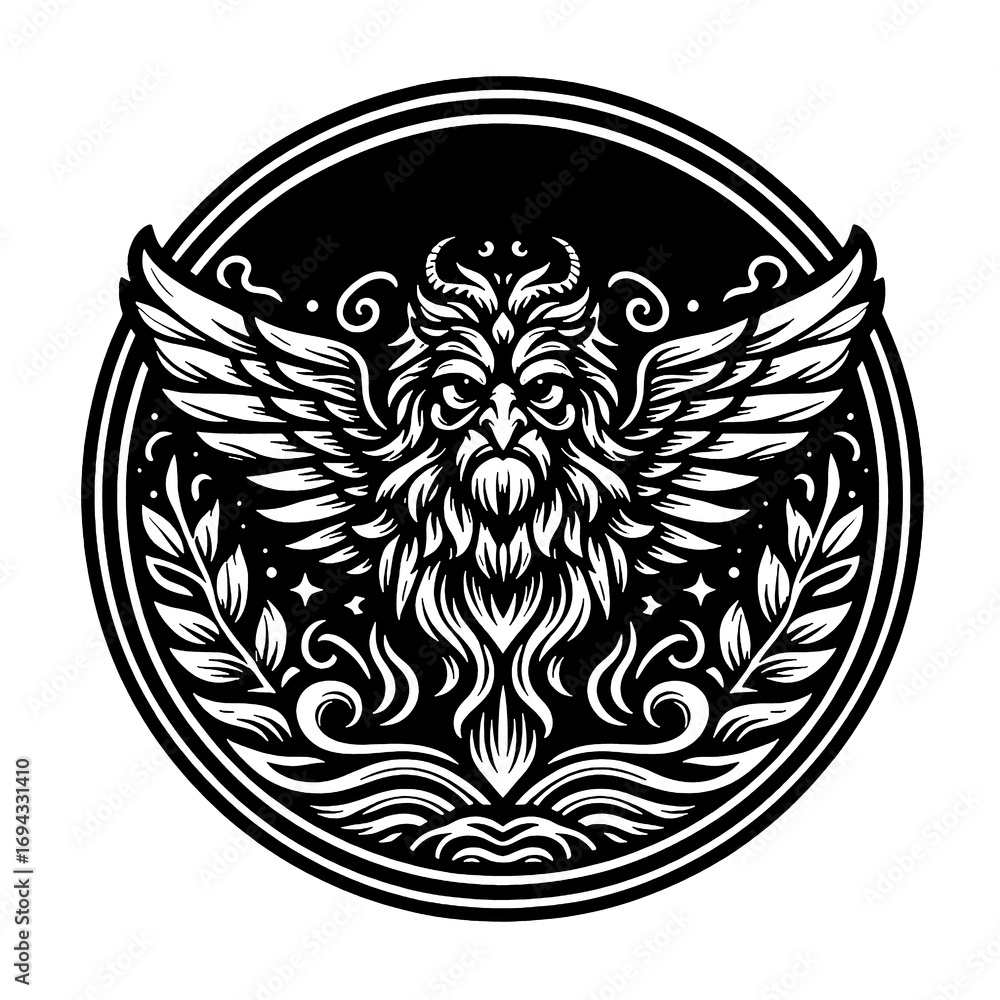 Fototapeta premium black and white tattoo