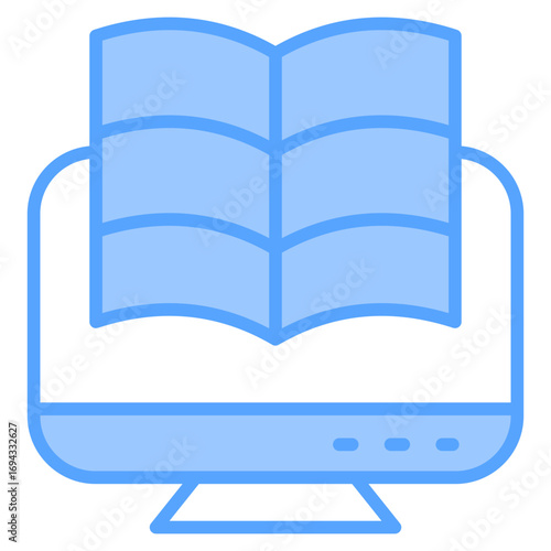 E-Learning Blue Icon