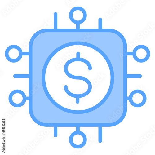 Fintech Blue Icon