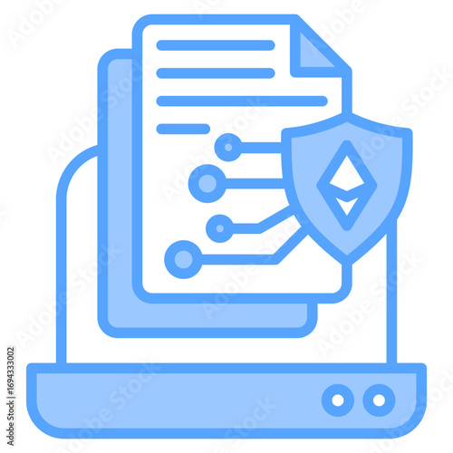 Smart Contract Blue Icon