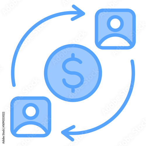 Gig Economy Blue Icon