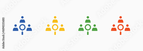 Recruitment Process Icon Collection Set Color Multiple Style