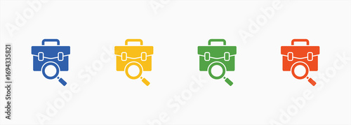 Job Profession Icon Collection Set Color Multiple Style