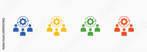 Hr Management Icon Collection Set Color Multiple Style