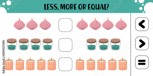 Less More or Equal Candle Counting Game